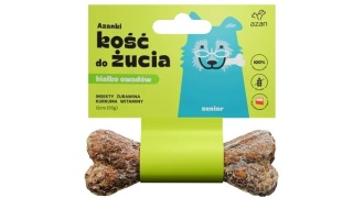 Azanki Kość do żucia SENIOR z insektami, żurawiną, kurkumą i witaminami 12cm