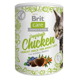 BRIT CARE Cat Snack Superfruits Chicken 100g bezzbożowe przysmaki dla kota z kurczakiem