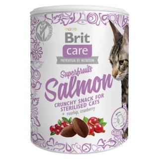 BRIT CARE Cat Snack Superfruits Salmon 100g przysmaki z Łososiem