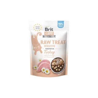 BRIT Raw Treat Cat Sensitive 40g Liofilizat Dla wrażliwych delikatny Indyk