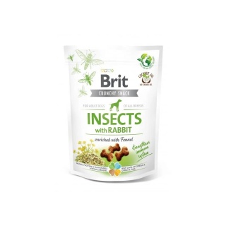 Brit Care Dog Crunchy Cracker Insects&Rabbit 200g - Chrupiąca Przekąska bogata w owady i królika, z koprem włoskim