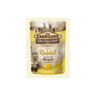 Carnilove Kitten Pouch Rabbit & marigold 85g - królik dla kociąt