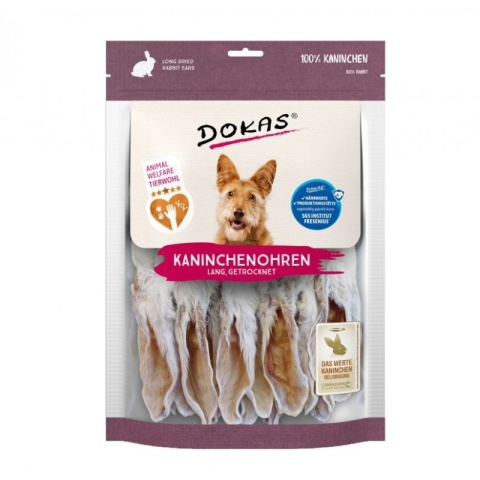 DOKAS uszy królicze 180g z sierścią
