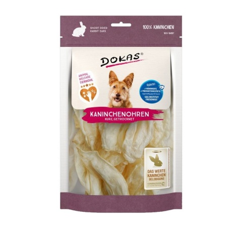 DOKAS uszy królicze 70g cięte