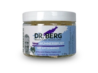 Dr. Berg Love - Liofilizowane piersi kurczaka z kocimiętką 25g przysmak dla kotów