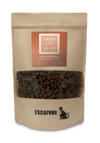Escapure Trockenfutter Lachs mit Geflugel - pełnoporcjowa sucha karma dla dorosłych kotów, łosoś z drobiem - 600g