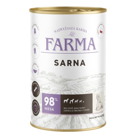 FARMA Select Sarna 400g – Karma mokra dla psa FARMA Select Sarna 400g – Karma mokra dla psa