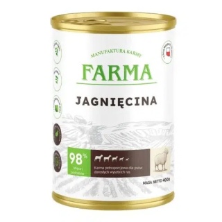 FARMA Select Jagnięcina 400g – Karma mokra dla psa