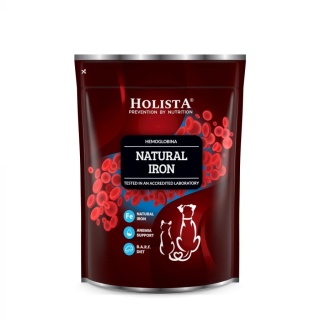 HOLISTA Natural Iron - hemoglobina wieprzowa dla psów i kotów, w proszku 600 g