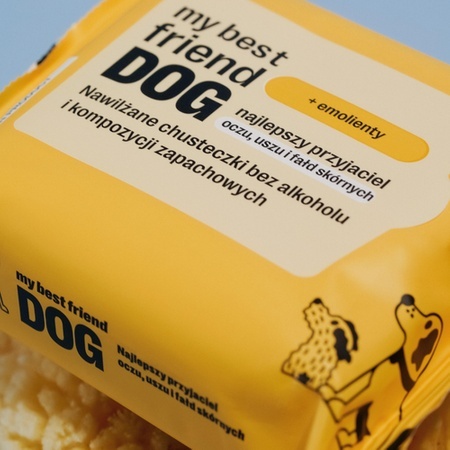 LUBA - my best friend DOG Nawilżane chusteczki do wrażliwych miejsc - oczu, uszu i fałd skórnych, kompaktowe opakowanie