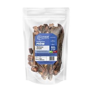 Meat Stuff – Wołowy STUFF | Miękkie Kawałki Mięsa Wołowego, Naturalny Przysmak Treningowy dla Psa 250 g