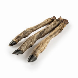 🦌 Meat Stuff – Naturalna Racica Sarny z Futrem dla Psa | Twardy Gryzak, Długi Czas Żucia, Wspiera Trawienie