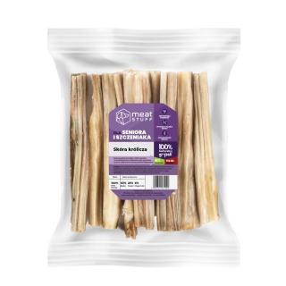 Meat Stuff – Naturalna Skóra Królicza 15 cm (100 g) | Delikatny Gryzak, Lekkostrawny, 100% Naturalny