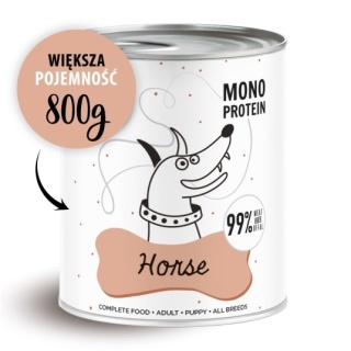 Paka Zwierzaka PEPE – Naturalna Karma Mokra dla Psa z Koniny 800 g | Wysoka Zawartość Mięsa, Bez Zbóż, Hipoalergiczna