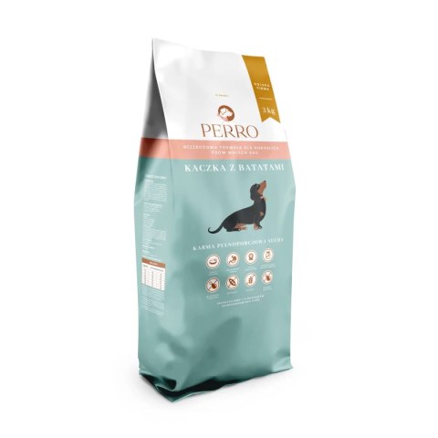 Perro Karma sucha Kaczka z batatami - bezzbożowa formuła dla psów dorosłych małych ras 1kg