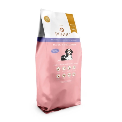 Perro karma JUNIOR Indyk z królikiem dla szczeniąt 1 kg