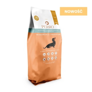 Perro Wołowina z batatami dla dorosłych psów małych ras 1 kg