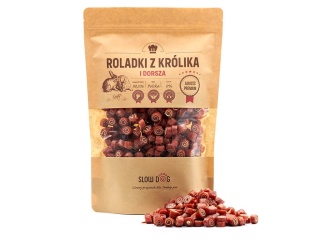 SLOW DOG Treserki Roladki z królika i dorsza 250G