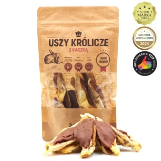 SLOW DOG Uszy królicze z kaczką 7 cm