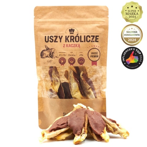 SLOW DOG Uszy królicze z kaczką 7 cm SLOW DOG Uszy królicze z kaczką 7 cm