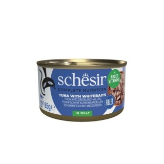 Schesir karma mokra, dla kotów,turczyk ze szprotkami w galarecie, 85 g, puszka