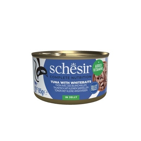 Schesir karma mokra, dla kotów,turczyk ze szprotkami w galarecie, 85 g, puszka Schesir karma mokra, dla kotów,turczyk ze szprotkami w galarecie, 85 g, puszka
