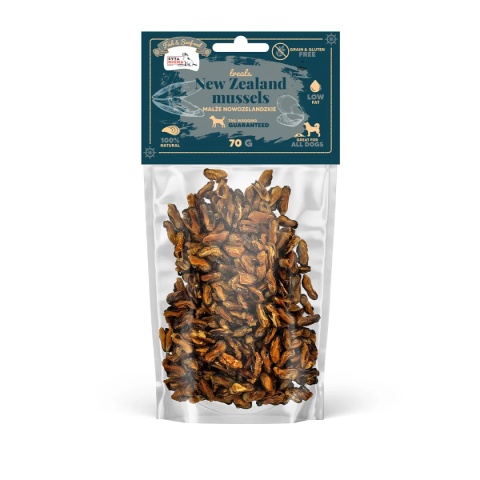 Syta Micha Fish & Seafood Przysmaki 100% małży nowozelandzkich dla psa 70g Syta Micha Fish & Seafood Przysmaki 100% małży nowozelandzkich dla psa 70g
