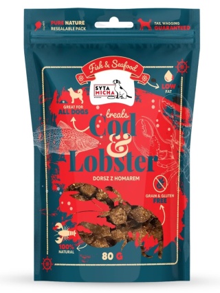 Syta Micha Fish & Seafood Przysmaki z homarem i dorszem dla psa 80