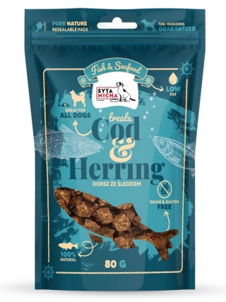 Syta Micha Fish & Seafood Przysmaki ze śledziem dla psa 80g