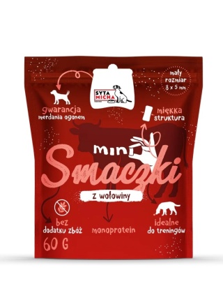 Syta Micha Mini smaczki dla psa z wołowiną 60g