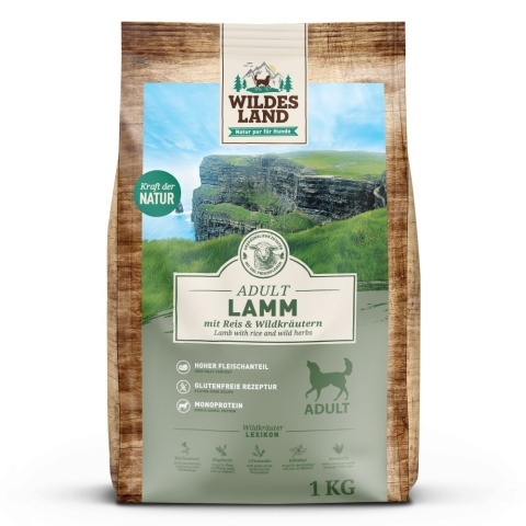 WILDES LAND DOG Lamm - jagnięcina z ryżem i ziołami 1kg
