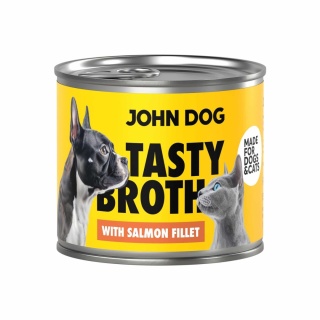 Zupa dla kota i psa z Łososiem John Dog Tasty Broth 140 g