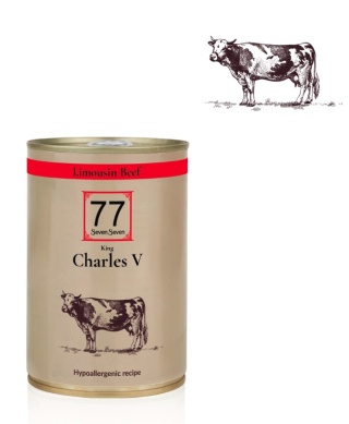 77 SevenSeven Karma mokra dla psa Charles V - wołowina z mango puszka 400g