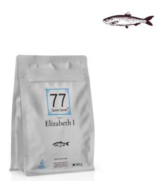 77 SevenSeven Karma sucha dla kota Elizabeth I z łososiem i białą rybą 300g
