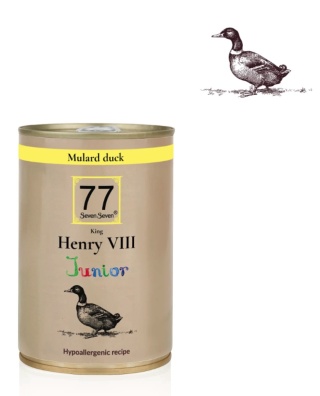 77 SevenSeven Karma mokra dla psa Junior Henry VIII z kaczką Mulard puszka 400g