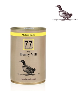 77 SevenSeven Karma mokra dla psa Henry VIII z kaczką Mulard puszka 400g