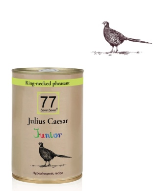 77 SevenSeven Karma mokra dla psa Junior Julius Caesar z bażantem łownym i śliwką puszka 400g