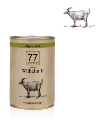 77 SevenSeven Karma mokra dla psa Wilhelm II z koźliną Alpejską puszka 400g