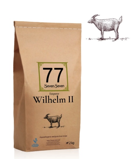 77 SevenSeven Karma sucha dla psa Wilhelm II z koźliną koniną i bawołem bez zbóż 2 kg