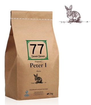 77 SevenSeven Karma sucha dla psa diaeta Peter I z królikiem bez zbóż 2 kg