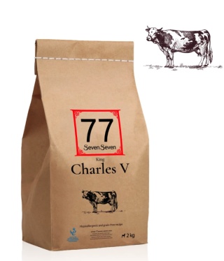 77 SevenSeven Karma sucha dla psa Charles V z wołowiną Angus bez zbóż 2 kg