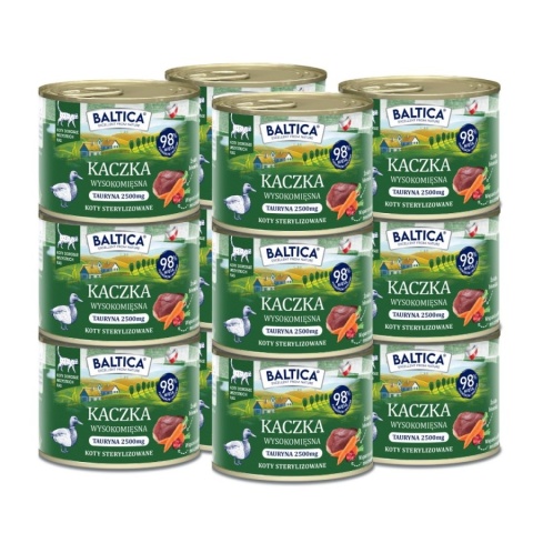 BALTICA SMAKI REGIONÓW Karma mokra dla Kota dorosłego KACZKA Pasztet 185g