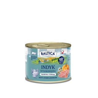 BALTICA SMAKI REGIONÓW Karma mokra dla Kota dorosłego Indyk Pasztet 185g