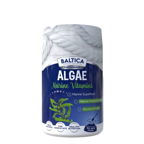 BALTICA EXCELLENT Algea 200 g – naturalny suplement z alg morskich dla psów i kotów, bogactwo witamin, minerałów i jodu