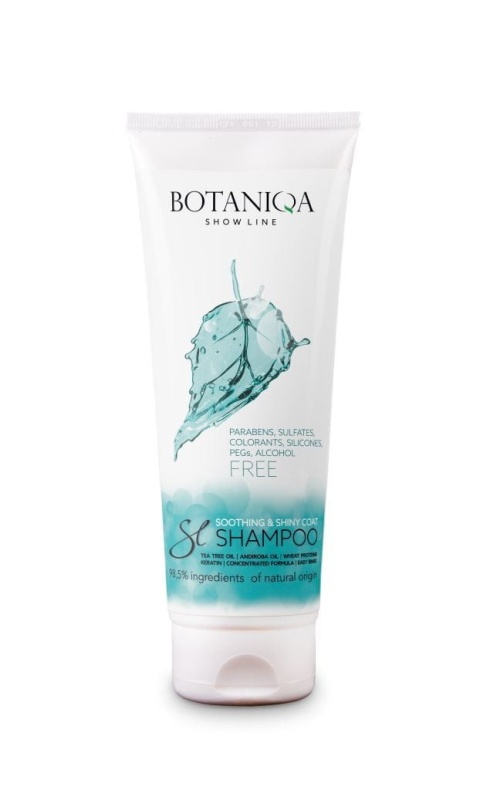 Botaniqa - Show Line Soothing & Shiny Coat Shampoo - szampon łagodzący podrażnienia, nabłyszczający, 250 ml