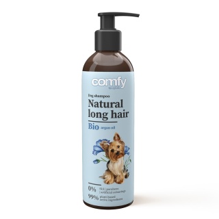 COMFY Szampon Natural Long Hair dla psów i kotów długowłosych – naturalna pielęgnacja i łatwe rozczesywanie 250 ml