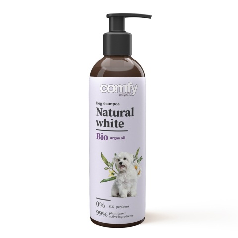 COMFY Szampon Natural White dla psów – podkreślenie białej sierści i blasku 250 ml