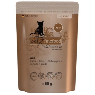 Catz Finefood Classic N.09 Dziczyzna – mokra karma premium dla kota w saszetce 85 g