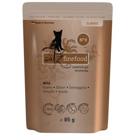 Catz Finefood Classic N.09 Dziczyzna – mokra karma premium dla kota w saszetce 85 g