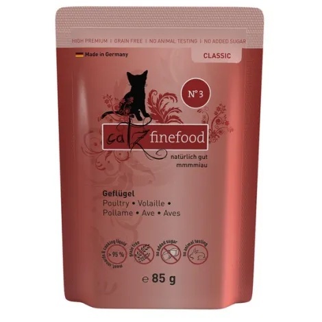 Catz Finefood Classic N.03 Drób – mokra karma premium dla kota w saszetce 85 g